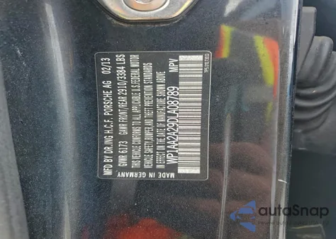 2013 Porsche Cayenne from USA, damaged, VIN WP1AA2A29DLA08789